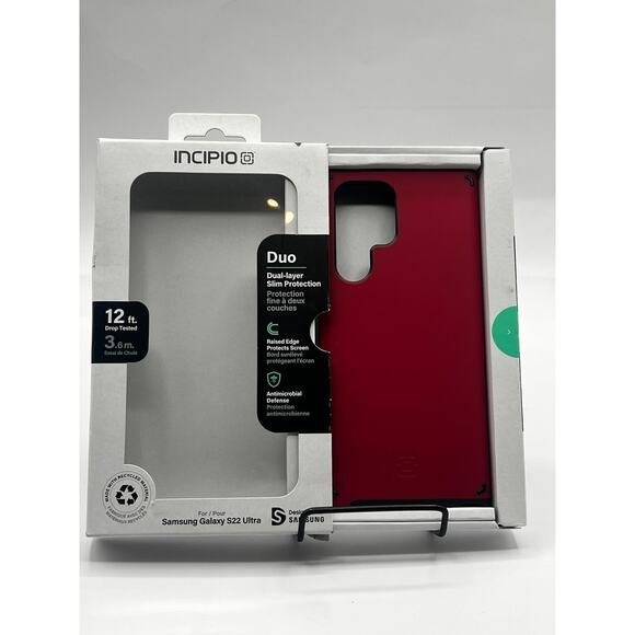 Incipio Duo Dual-Layer Case for Samsung Galaxy S22 Ultra Red 12ft Drop Protectio - Picture 2 of 4
